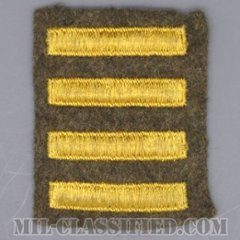 海外勤務(派遣)章 4連(勤続2年)（Overseas Service Bar）[ウール・フェルト生地/パッチ/中古1点物]の画像