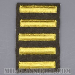 海外勤務(派遣)章 5連(勤続2年6ヶ月)（Overseas Service Bar）[ウール・フェルト生地/パッチ/1点物]の画像