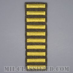 海外勤務(派遣)章 10連(勤続5年)（Overseas Service Bar）[ウール・フェルト生地/パッチ/1点物]の画像