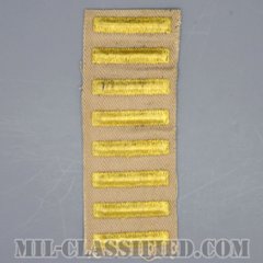 海外勤務(派遣)章 8連(勤続4年)（Overseas Service Bar）[カーキ・ツイル生地/パッチ/1点物]の画像