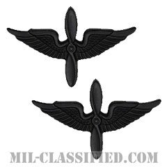 航空科章（Army Aviation Branch Insignia）[サブデュード（ブラックメタル）/兵科章/バッジ/ペア（2個1組）]の画像