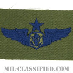 航空機搭乗員章 (将校用シニア・エアクルー)（Aircrew Officer Badge, Senior）[サブデュード/ブルー刺繍/パッチ]の画像
