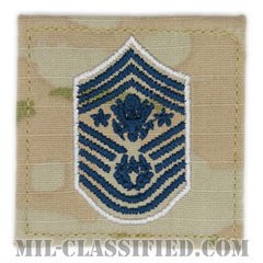 空軍最先任上級曹長（Chief Master Sergeant of the Air Force (CMSAF)）[OCP（3C）/空軍階級章/エラー品（宇宙軍ブルー刺繍仕様）/ベルクロ付パッチ]の画像