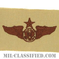 航空機搭乗員章 (下士官用シニア・エアクルー)（Air Force Enlisted Senior Aircrew Badge）[デザート/パッチ]の画像