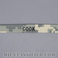 COOK [UCP（ACU）/ヘルメットバンド用ネームテープ/縫い付け用パッチ]の画像