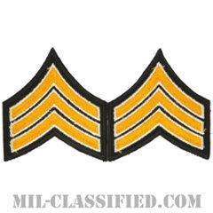 軍曹/巡査部長（Sergeant, Police Sergeant）[カラー（オレンジ）/カットエッジ/パッチ/ペア（2枚1組）]の画像