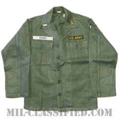 米軍 OG-107 コットン ユーティリティシャツ 1stタイプ フルパッチ（第10軍団/レンジャータブ） [中古1点物]の画像