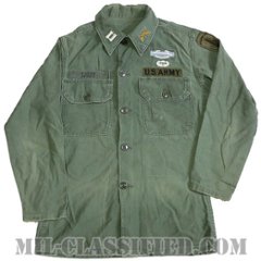 米軍 OG-107 コットン ユーティリティシャツ 2ndタイプ フルパッチ（陸軍歩兵学校） [中古1点物]の画像
