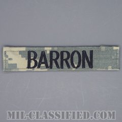 BARRON [UCP（ACU）/ブラック刺繍/ネームテープ/ベルクロ付パッチ/中古1点物]の画像