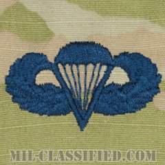 空挺章 (ベーシック)（Parachutist Badge, Basic）[OCP/宇宙軍ブルー刺繍/パッチ]の画像