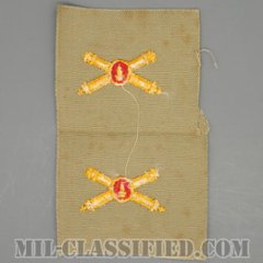 沿岸砲兵章（Coast Artillery Corps）[カラー/カーキ生地/兵科章/ペア（2枚1組）/1点物]画像