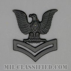 二等兵曹（Petty Officer Second Class）[サブデュード（ブラックメタル）/海軍階級章/キャップ用/バッジ/中古1点物]の画像