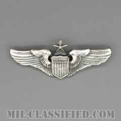 航空機操縦士章 (シニア・パイロット)（Air Force Senior Pilot Badge）[カラー/燻し銀/ミニサイズ/バッジ（ピンバック）/中古1点物]の画像
