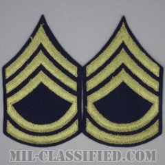 技術軍曹 (T/SGT)（Technical Sergeant 2nd Grade）[ウール・フェルト生地刺繍タイプ/階級章（1942-1948）/パッチ/ペア（2枚1組）/1点物]の画像