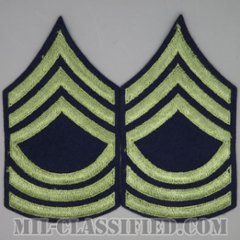 曹長（Master Sergeant (MSG)）[ウール・フェルト生地刺繍タイプ/階級章（1942-1948）/パッチ/ペア（2枚1組）/1点物]の画像
