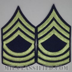 曹長（Master Sergeant (MSG)）[ウール・フェルト生地刺繍タイプ/階級章（1942-1948）/パッチ/ペア（2枚1組）/1点物]の画像