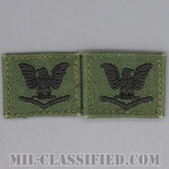 三等兵曹（Petty Officer Third Class）[サブデュード/海軍階級章/生地テープパッチ/ペア（2枚1組）/中古1点物]の画像