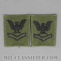 二等兵曹（Petty Officer Second Class）[サブデュード/海軍階級章/生地テープパッチ/ペア（2枚1組）/中古1点物]の画像