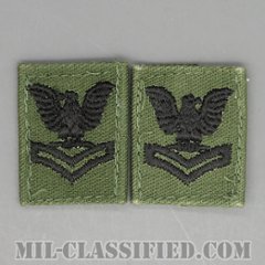 二等兵曹（Petty Officer Second Class）[サブデュード/海軍階級章/生地テープパッチ/ペア（2枚1組）/中古1点物]の画像