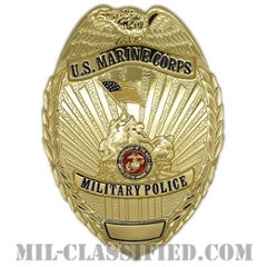 憲兵章 (海兵隊)（Marine Corps Military Police Badge）[カラー/鏡面仕上げ/クラッチバック/バッジ/レプリカ]の画像