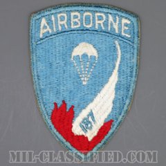 第187空挺歩兵連隊/第187空挺戦闘団（187th Airborne Infantry Regiment）[カラー/カットエッジ/パッチ/エアボーンタブ付ワンピースタイプ/1点物]の画像