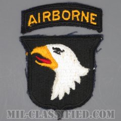 第101空挺師団（101st Airborne Division）[カラー/カットエッジ/パッチ/エアボーンタブ付/1点物]画像