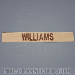 WILLIAMS [デザート/ブラウン刺繍/ネームテープ/パッチ]の画像