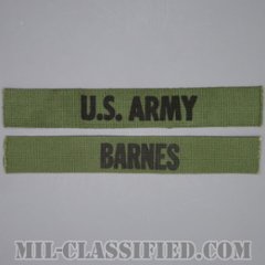 U.S.ARMY / BARNES[サブデュード/プリント/ネームテープ/パッチ/1点物（2枚セット）]の画像