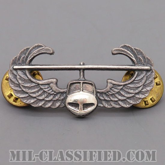 空中突撃章 (エアアサルト)（Air Assault Badge）[カラー/1960s/燻し銀（銀張り・Silver Filled）/バッジ/中古1点物]画像