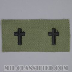 キリスト教従軍牧師科章（Chaplain Corps, Christian Faith）[サブデュード/兵科章/1960s/コットン100％/パッチ/ペア（2枚1組）]の画像