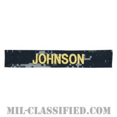 JOHNSON [NWU Type1/ゴールド刺繍/海軍ネームテープ/生地テープパッチ]の画像
