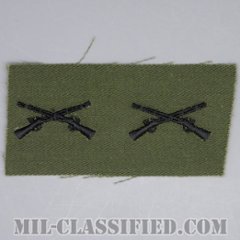 歩兵科章（Infantry Branch Insignia）[サブデュード/兵科章/1960s/コットン100％/パッチ/ペア（2枚1組）/1点物]の画像