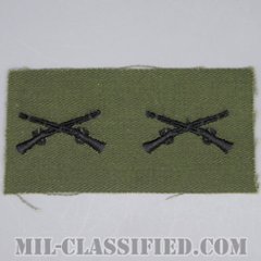 歩兵科章（Infantry Branch Insignia）[サブデュード/兵科章/1960s/コットン100％/パッチ/ペア（2枚1組）/1点物]の画像