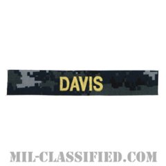 DAVIS [NWU Type1/ゴールド刺繍/海軍ネームテープ/生地テープパッチ]の画像