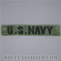 U.S.NAVY [サブデュード/コットンテープ/横振り刺繍/ネームテープ/パッチ/中古1点物]の画像