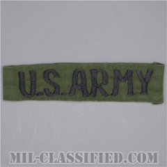 U.S.ARMY [サブデュード/コットン混紡・ポプリン生地/横振り刺繍/ネームテープ/パッチ/中古1点物]の画像