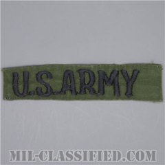 U.S.ARMY [サブデュード/コットン混紡・ポプリン生地/横振り刺繍/ネームテープ/パッチ/中古1点物]の画像