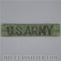 U.S.ARMY [サブデュード/コットン・サテン生地/横振り刺繍/ネームテープ/パッチ/中古1点物]の画像