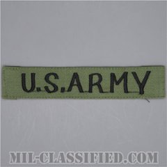 U.S.ARMY [サブデュード/コットン・ツイル生地/横振り刺繍/ネームテープ/パッチ/中古1点物]の画像