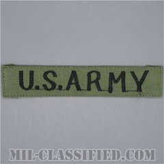 U.S.ARMY [サブデュード/コットン・ツイル生地/横振り刺繍/ネームテープ/パッチ/中古1点物]の画像
