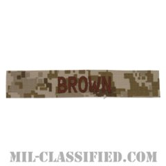 BROWN [NWU Type2（AOR1）/海軍ネームテープ/生地テープパッチ]の画像