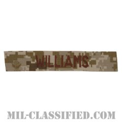 WILLIAMS [NWU Type2（AOR1）/海軍ネームテープ/生地テープパッチ]の画像