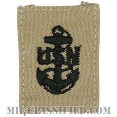 上等兵曹（Chief Petty Officer）[デザート/海軍階級章/キャップ用パッチ]の画像