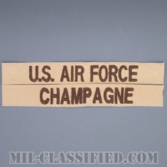 U.S.AIR FORCE / CHAMPAGNE [デザート/空軍ネームテープ/パッチ/2枚セット]の画像
