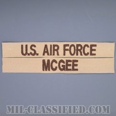 U.S.AIR FORCE / MCGEE [デザート/空軍ネームテープ/パッチ/2枚セット]の画像