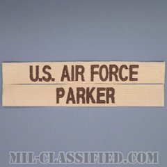 U.S.AIR FORCE / PARKER [デザート/空軍ネームテープ/パッチ/2枚セット]の画像