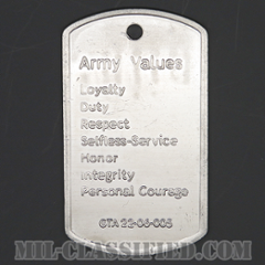 陸軍の価値観・戦士の精神（Army Values & Warrior Ethos, GTA 22-06-005）[ドッグタグ（Dog Tag）プレート]の画像