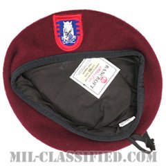 マルーンベレー (第505歩兵連隊第4大隊)（Maroon Wool Beret, 4th Bn, 505th Infantry Regiment）57cm [ベレー帽/中古1点物]の画像