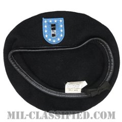 ブラックベレー (アメリカ陸軍・ 准尉)（Black Wool Beret, U.S. Army, CW4）7 3/8（59cm）[ベレー帽/中古1点物]画像