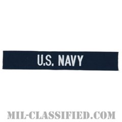 U.S.NAVY [カバーオール用/シルバー刺繍/海軍ネームテープ/生地テープパッチ]の画像
